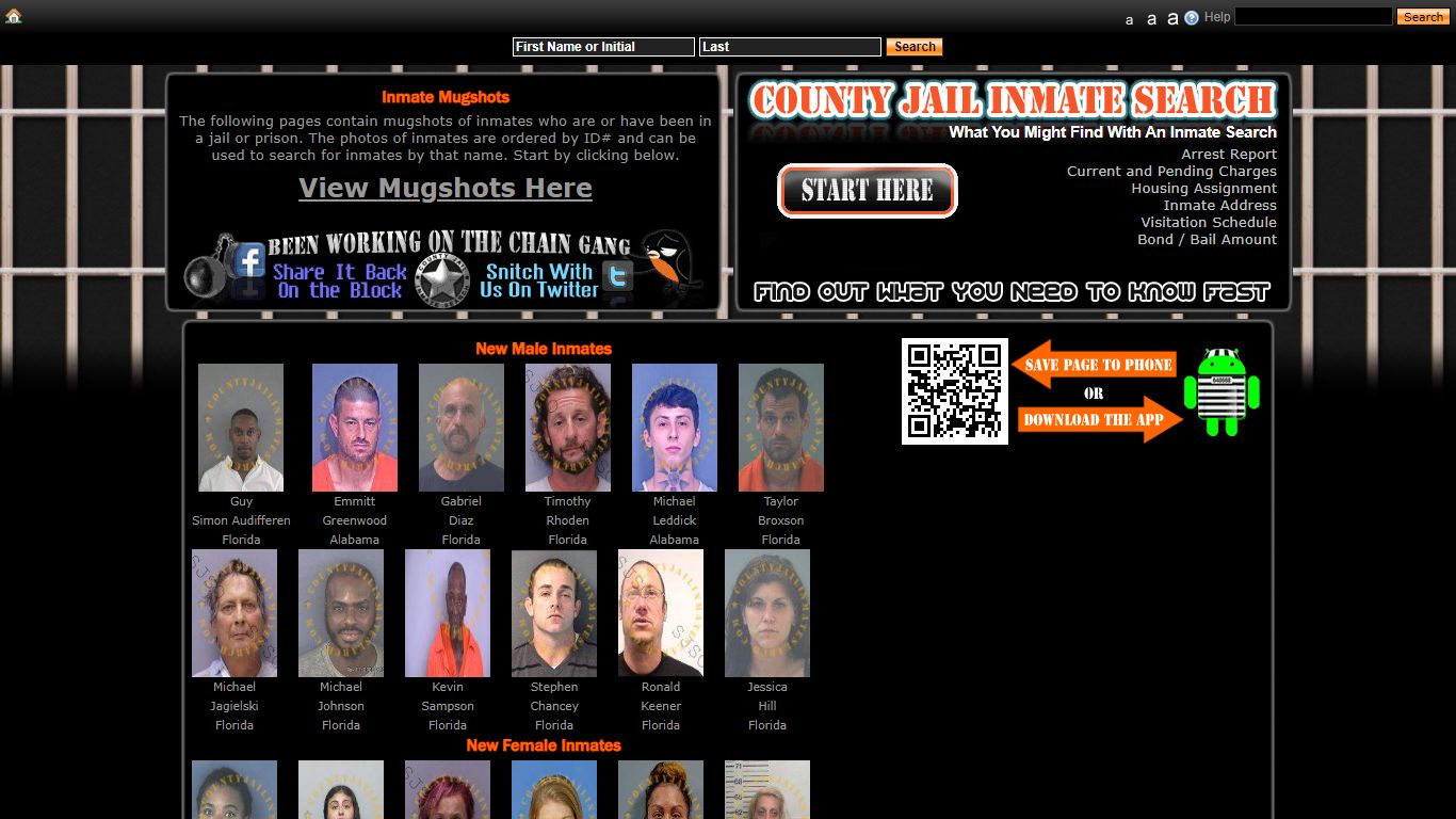 Recent Arrest Mugshots And Inmate Search